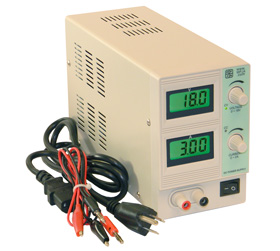 0-18VDC, 0-3 A Variable Benchtop Power Supply
